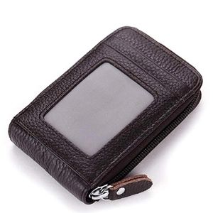 NEW Genuine Black Leather Card Holder Wallets